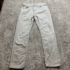 Mott Bow Jeans Mens 30x27 Slim Fit Gray Cotton Elastane straight leg